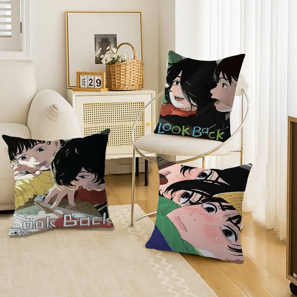 

Anime Look Back Pillow Cushion Cover Pillowcase Living Room Sofa Home Decor Customized
