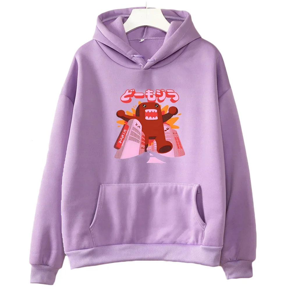 Anime Character Domo Kun Print Sweatshirt Female Brand Fashion Hoodie Lovely Graphic Clothes Long Sleeve O-neck Pullover Tops