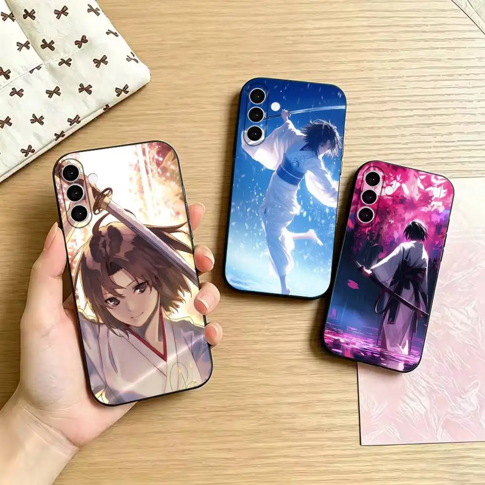 Ryougi Shiki Soft Black Cover, Fit for Samsung Galaxy A02S,A12,A22,A32,A42,A52,A21S,A31,A41,A51,A71,A72,A73,A30S