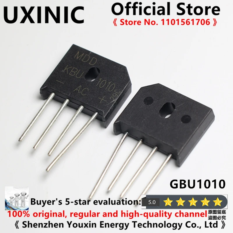 UXINIC 100%   New Imported OriginaI  GBU1010 10A 1000V