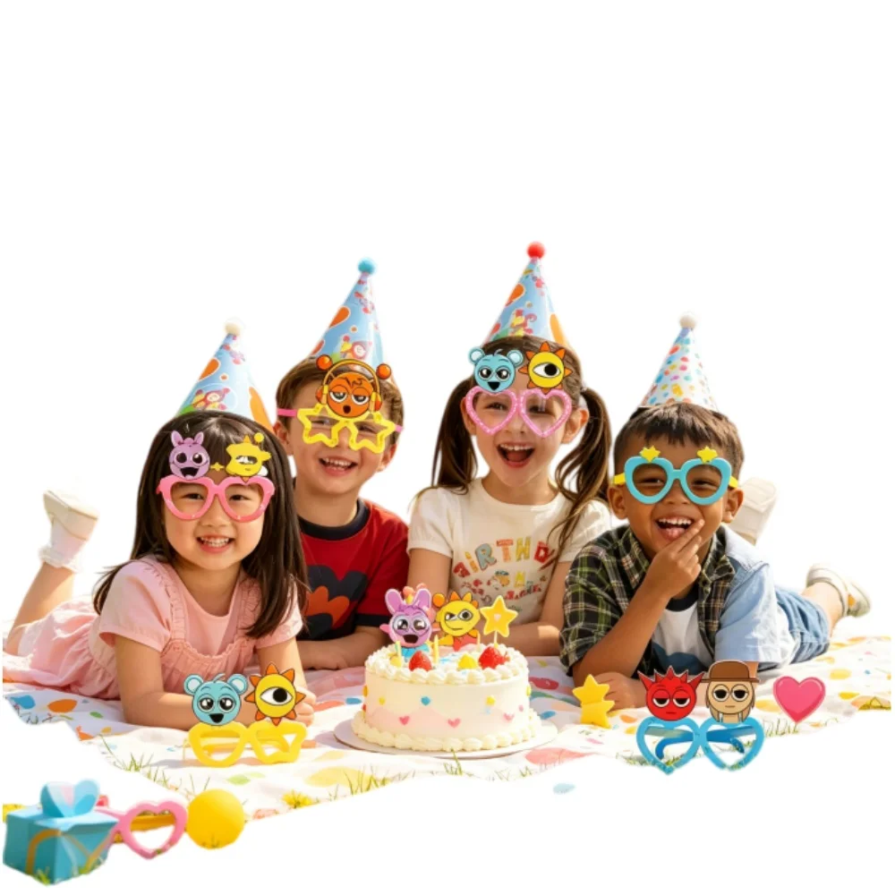 12 Stück Sprunkis Partybrillen Geburtstagsdekoration Cartoon-Partyzubehör Kinderbelohnungen Foto-Requisiten Party-Event-Zubehör Souvenir – Detail 6