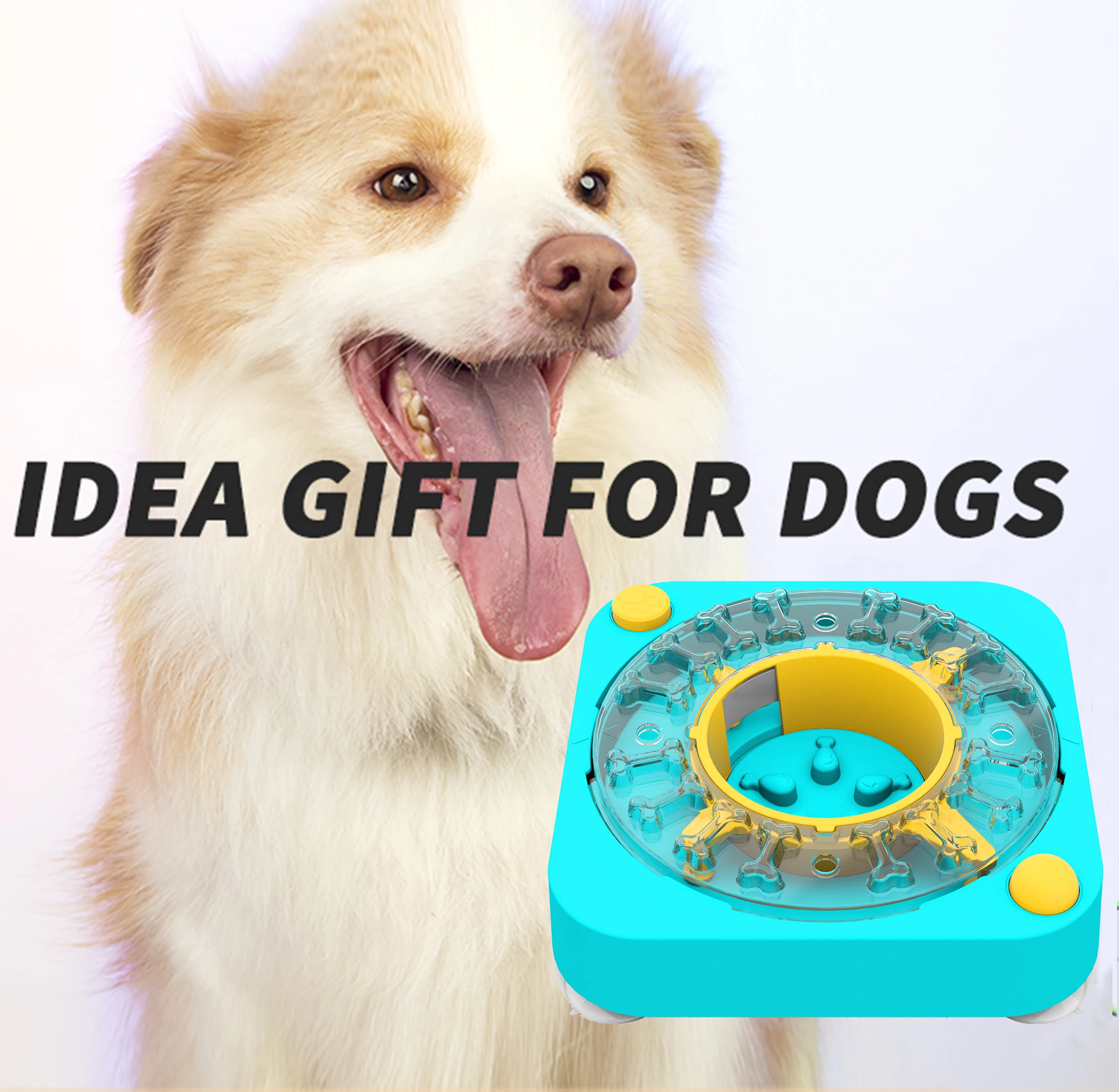 Dog Puzzle Toys Feeder Dogs Slow Feeding Bowl Interactive Treat Toy Training Increase IQ For Dog Boredom Adjustable Nonslip Feed