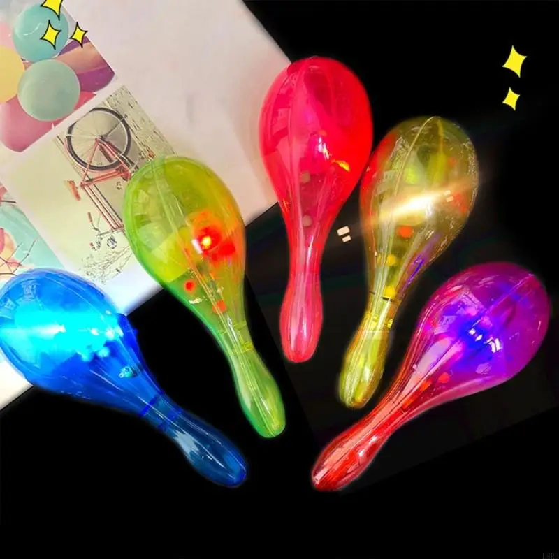 10 pezzi illuminazione interattiva maracas per pista da ballo con 6 modalità lampeggianti e design sicuro per bambini L8RB