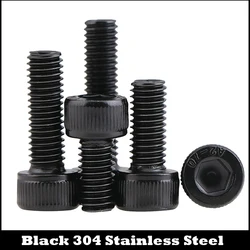 M3 M3*5 M3x5 M3*6 M3x6 M3*8 M3x8 DIN912 Black 304 Stainless Steel SS Cup Cap Allen Head Bolts Inner Hex Hexagon Socket Screw