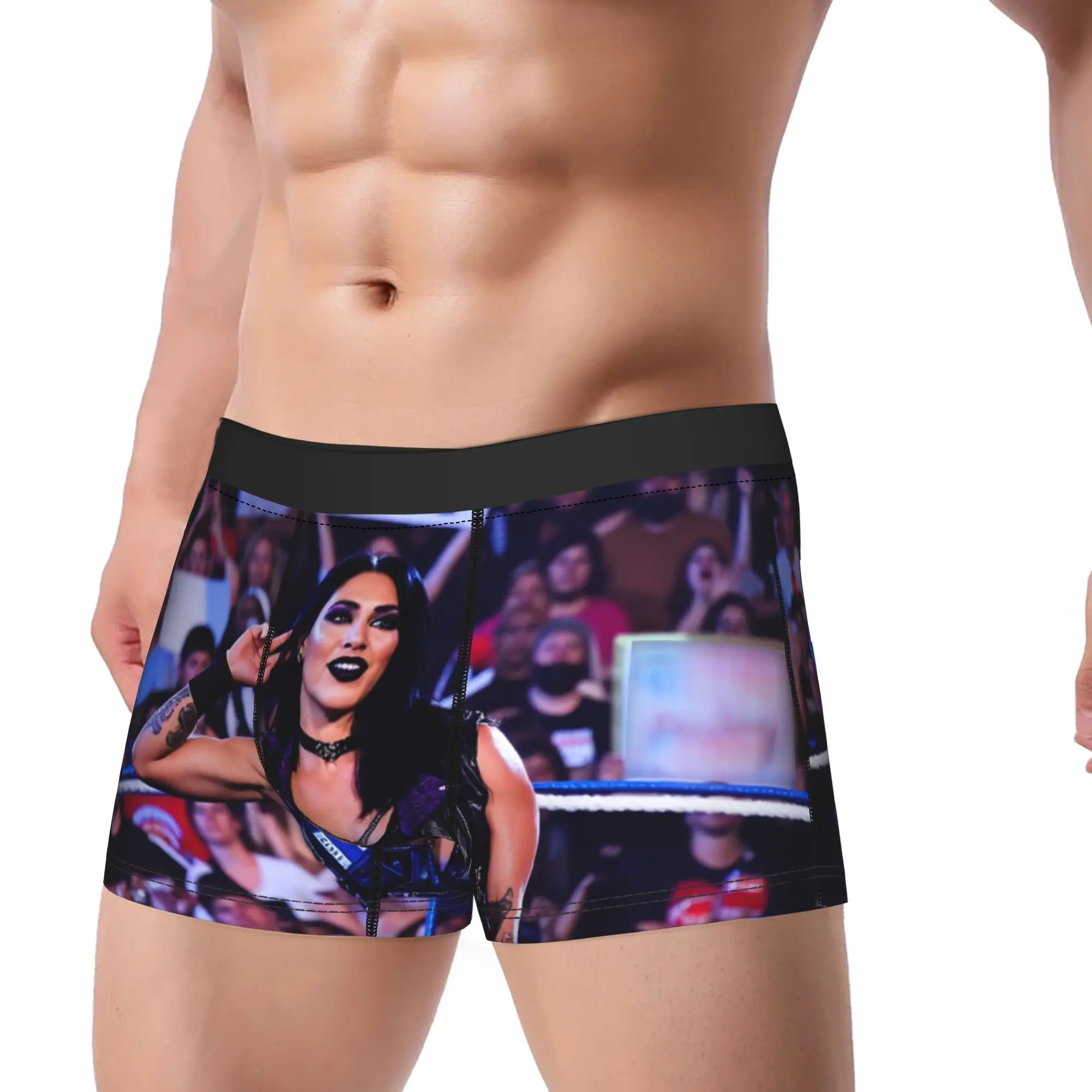 Rhea Ripley Underwear  Classic Underpants Custom DIY Boxer Brief For Men 3D Pouch Large Size Boxer Shorts