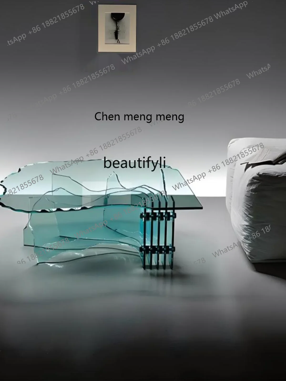 Irregular special-shaped coffee table Modern simple designer living room artistic tea table