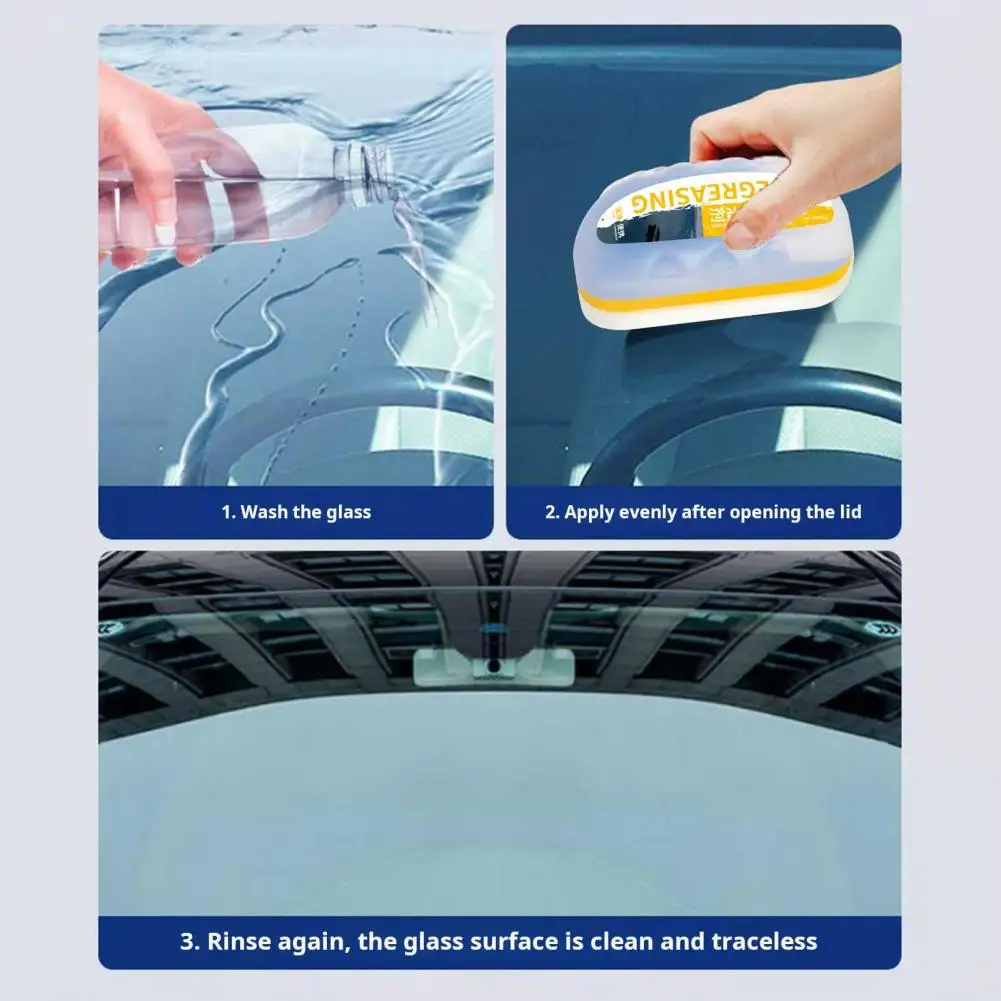 Anti-rain Windshield Protector Automotive Oil Film Brush for Easy Application Visibility Waterproof Glass Coating Remover