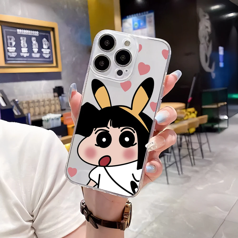 Cartoon Amine C-Crayon S-Shin-chan For Samsung Galaxy A54 A73 A72 A71 S23 S22 Ultra Shockproof Transparent soft Phone Case