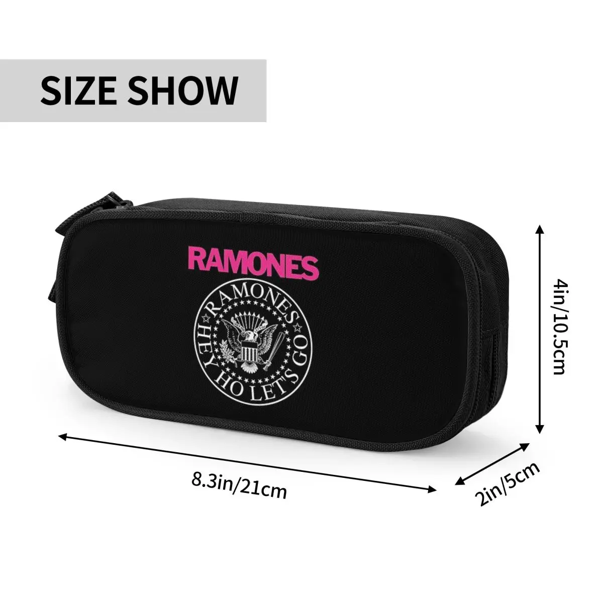 The Ramone Merch Pencil Cases Large Storage Pen Bags Pen Box Pencil Pouch For Boys Girls Students Stationery School Office