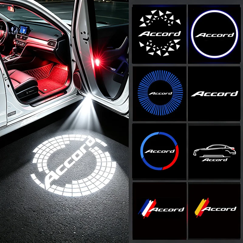 2pcs Car Door Welcome Lamp Laser Projector Logo Lights for Honda Accord 11th Generation 2023 2024 2025 2026 Decoration