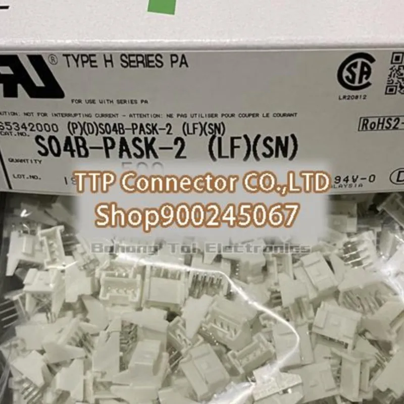 100pcs/lot Connector S04B-PASK-2 4Pin 2.0mm Leg width 100% New and Origianl