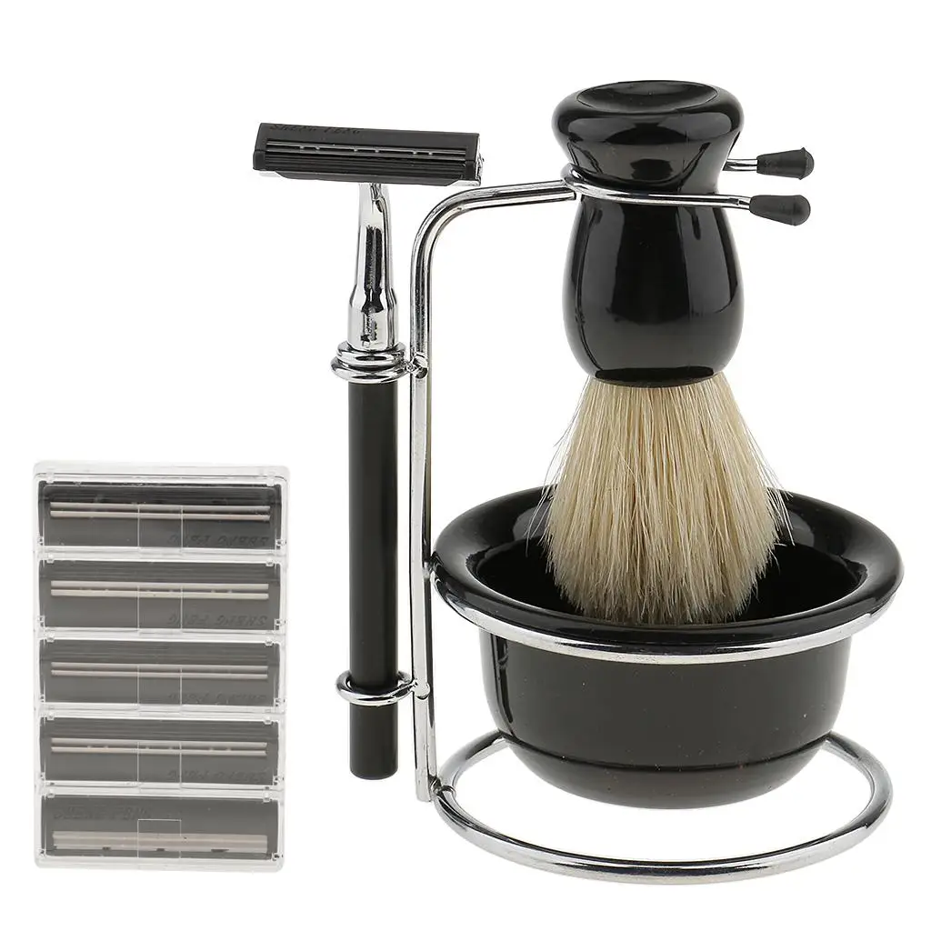 

Beard Shaving Kit Shave Badger Brush+ Stand +Soap Bowl Mug ++ Set