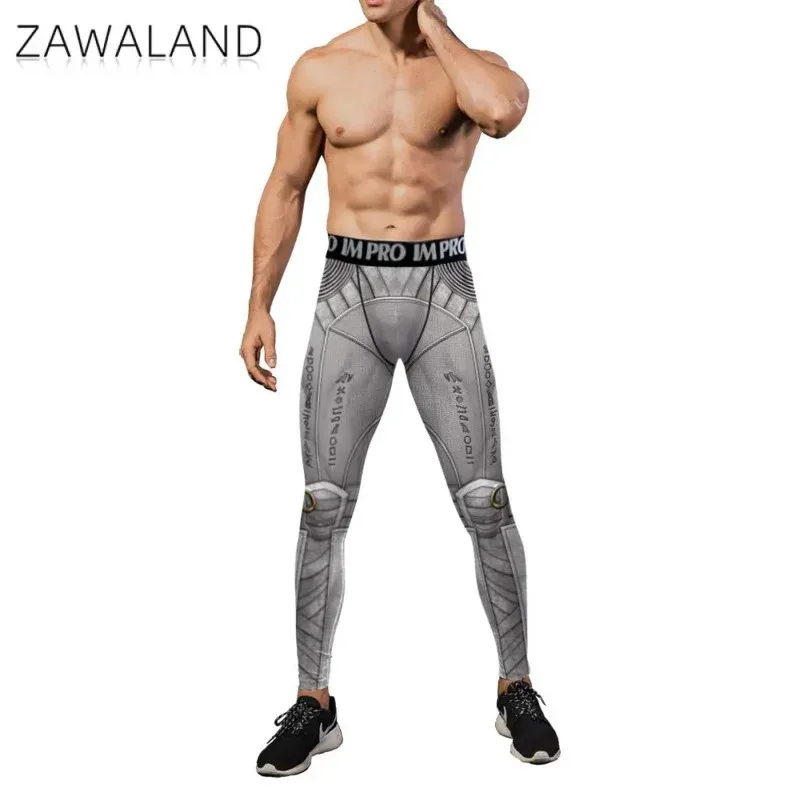 Zawaland أداء الهالوين خارقة تأثيري هالك ضغط الجوارب الرجال العضلات طباعة السراويل تجريب اللياقة البدنية بنطلون CNRJU56 #5