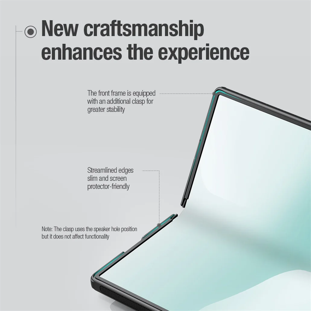 Etui MagSafe do Samsung Galaxy Z Fold 7 NILLKIN Frosted Shield Fold Magnetic Case Odporne na wstrząsy składane etui do Samsung Z Fold7 — zdjęcie produktu 5
