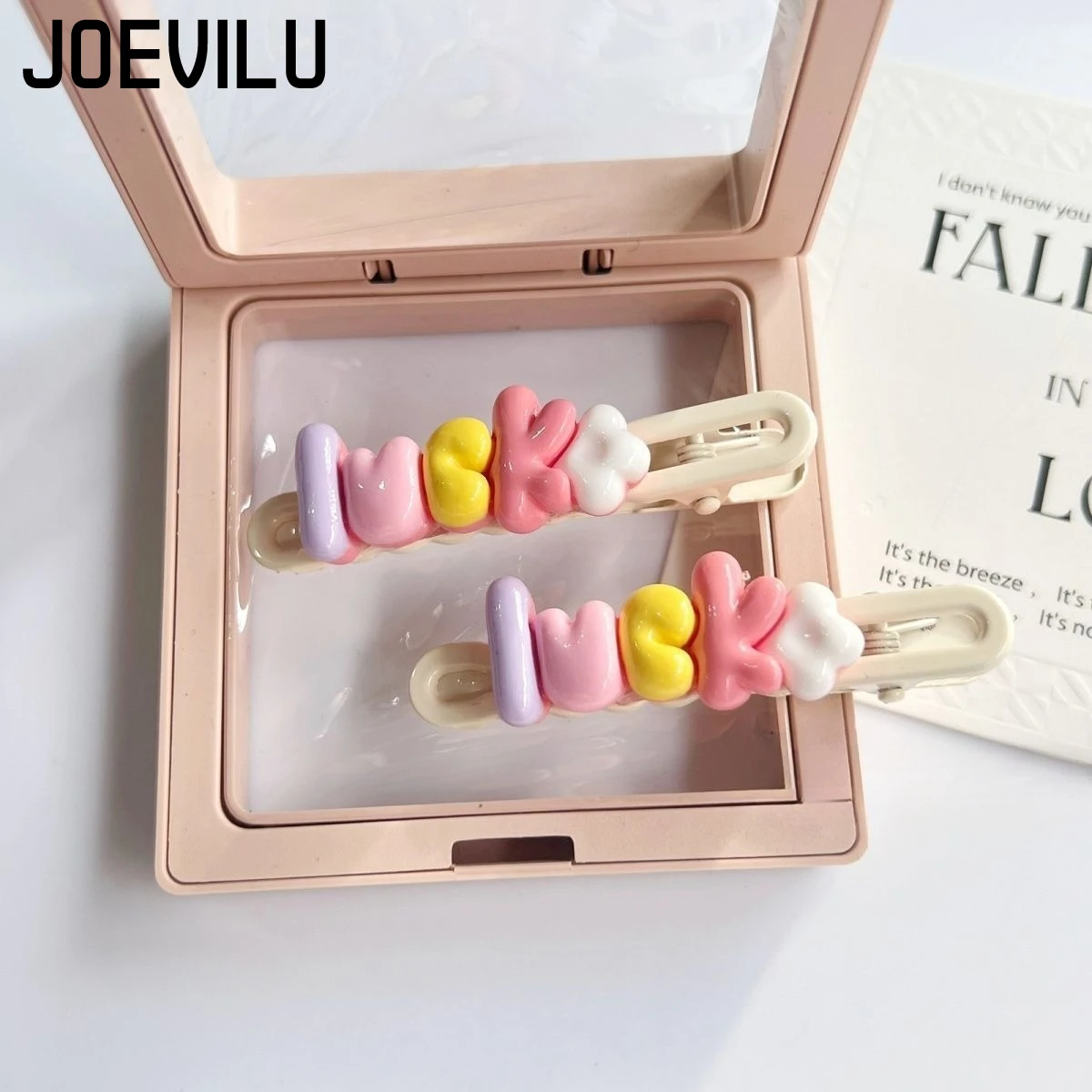 

Lucky Dopamine Y2K Sweet Girly Hair Clips for Women Pastel Cream Cute Side Bangs Barrettes Hair Accessories for Kids BB Duckbill
