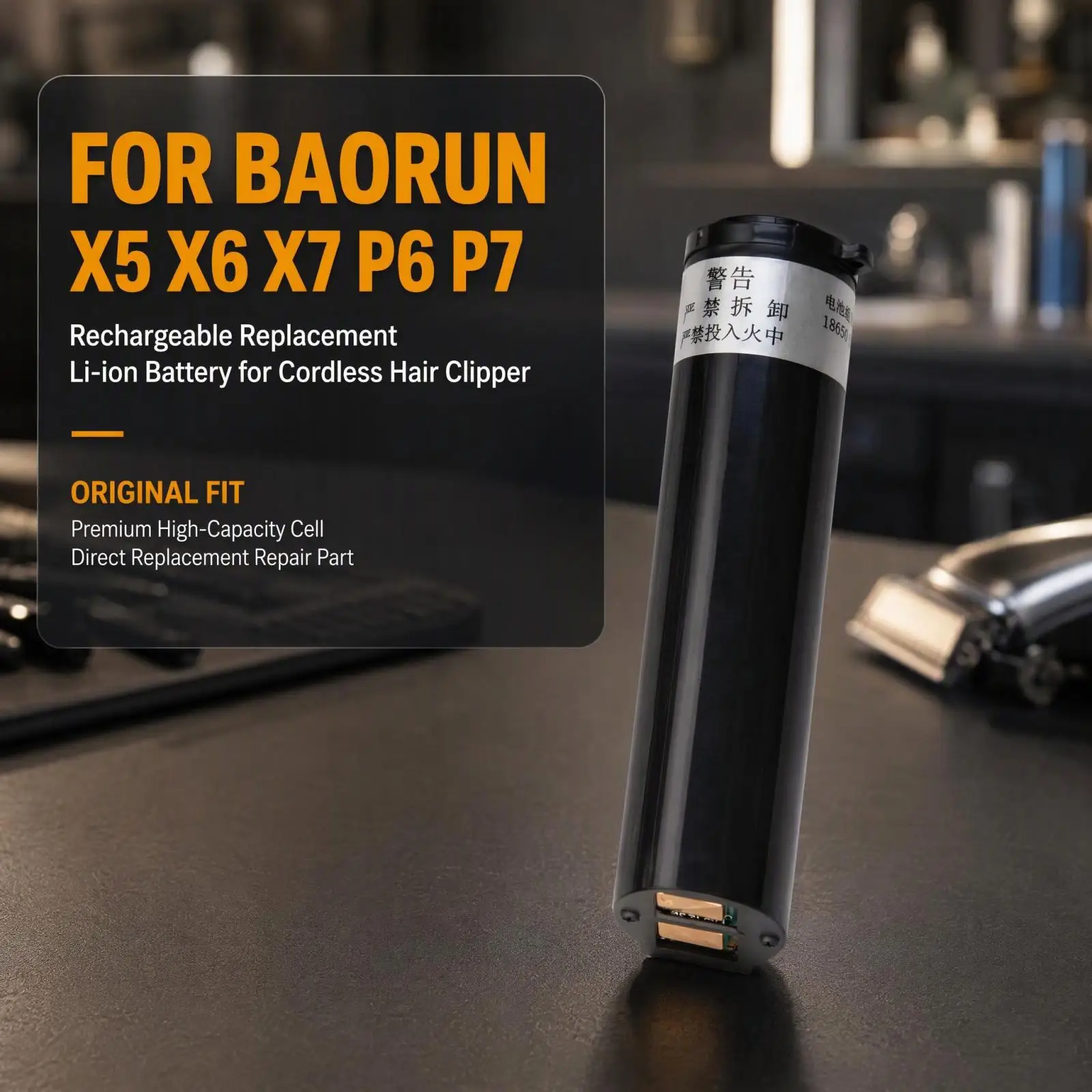 Rechargeable Replacement Battery For BAORUN X5 X6 X7 P6 P7 Cordless Electric Hair Clipper Barber Trimmer Repair Spare Part