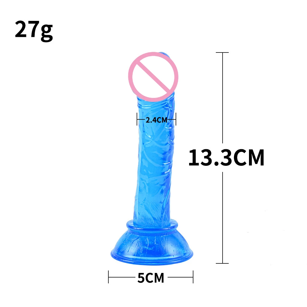 Cheap And Good Quality Mini Soft Jelly Dildos Small Artificial Sucker Cup Penis Vagina Anal Plug Sex Toys For Women Masturbator