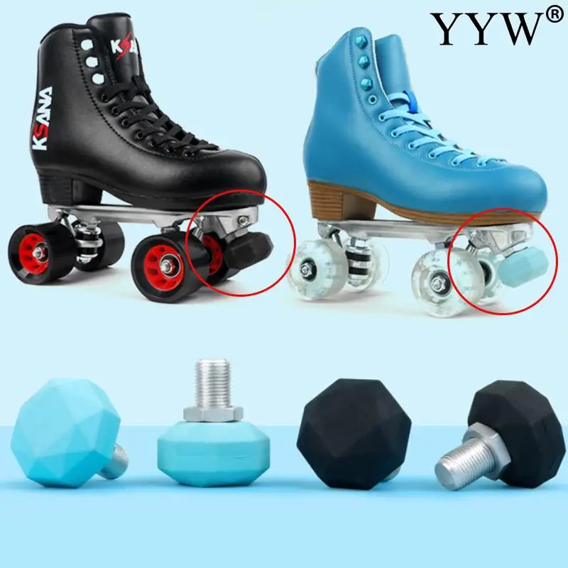 

15.2mm Screw 82A Quad Roller Skate Break Adjustable Rubber Brake Head 4 Wheels Skates Shoes Front Toe Stop Skating Accessories