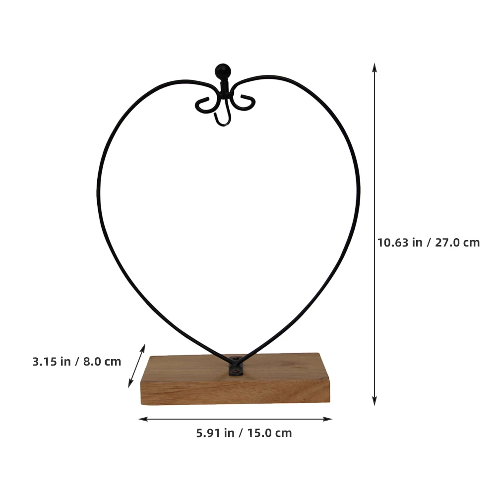 

Ornament Display Stand Holder Glass Globe Air Plant Wedding Decor Stable Wood Base Easy Hanging Ornament Display Stand