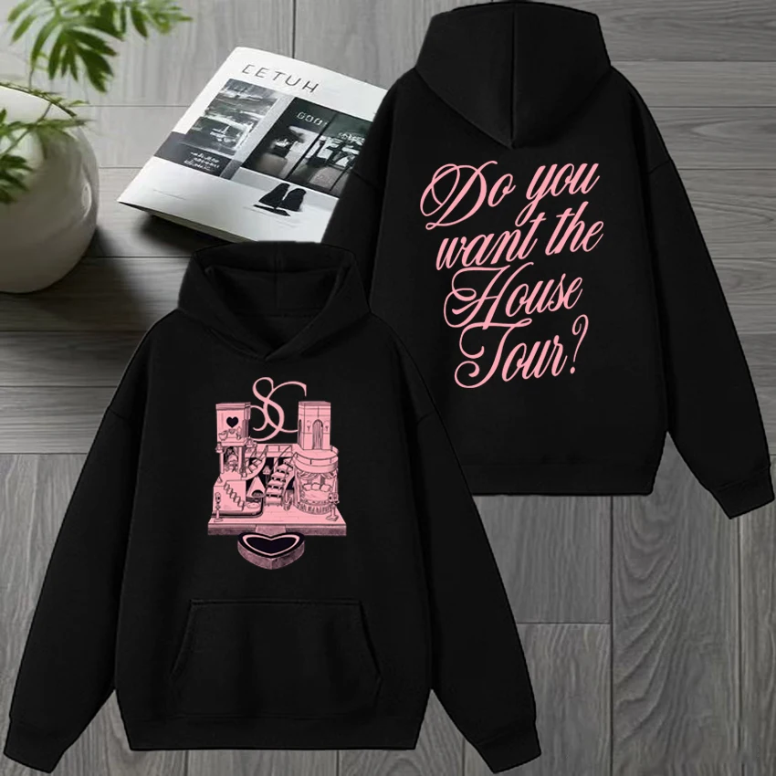 

Singer Sabrina Carpenter Concert Tour Double Sided print Hoodie Men women fashion Y2k pullovers Unisex Fleece Casual Sweatshirt