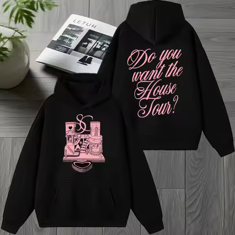 Singer Sabrina Carpenter Concert Tour Double Sided print Hoodie Men women fashion Y2k pullovers Unisex Fleece Casual Sweatshirt