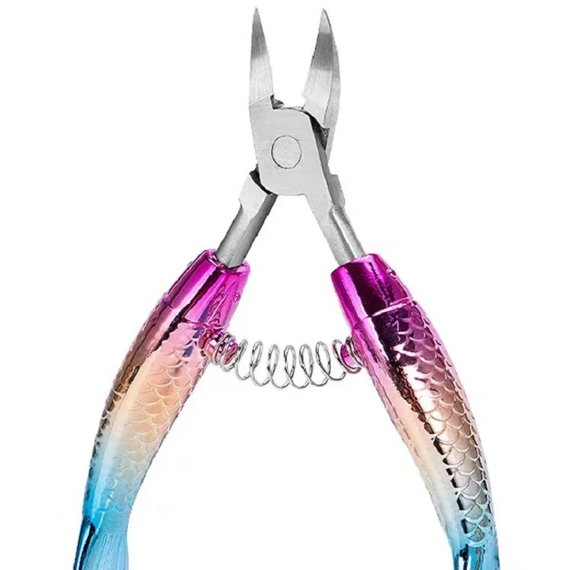 Profissional Arco-íris Nail Art Nippers, Pele Morta Removedor, Tesoura de Cutícula, Manicure Clipper, Aparador, Dedo Pedicure, Alicate Ferramentas