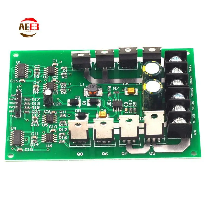 AEE3-15A Dual H-Bridge DC Motor Driver Module Motor Drive Controller Board For Robot Car Compatible 3V-36V