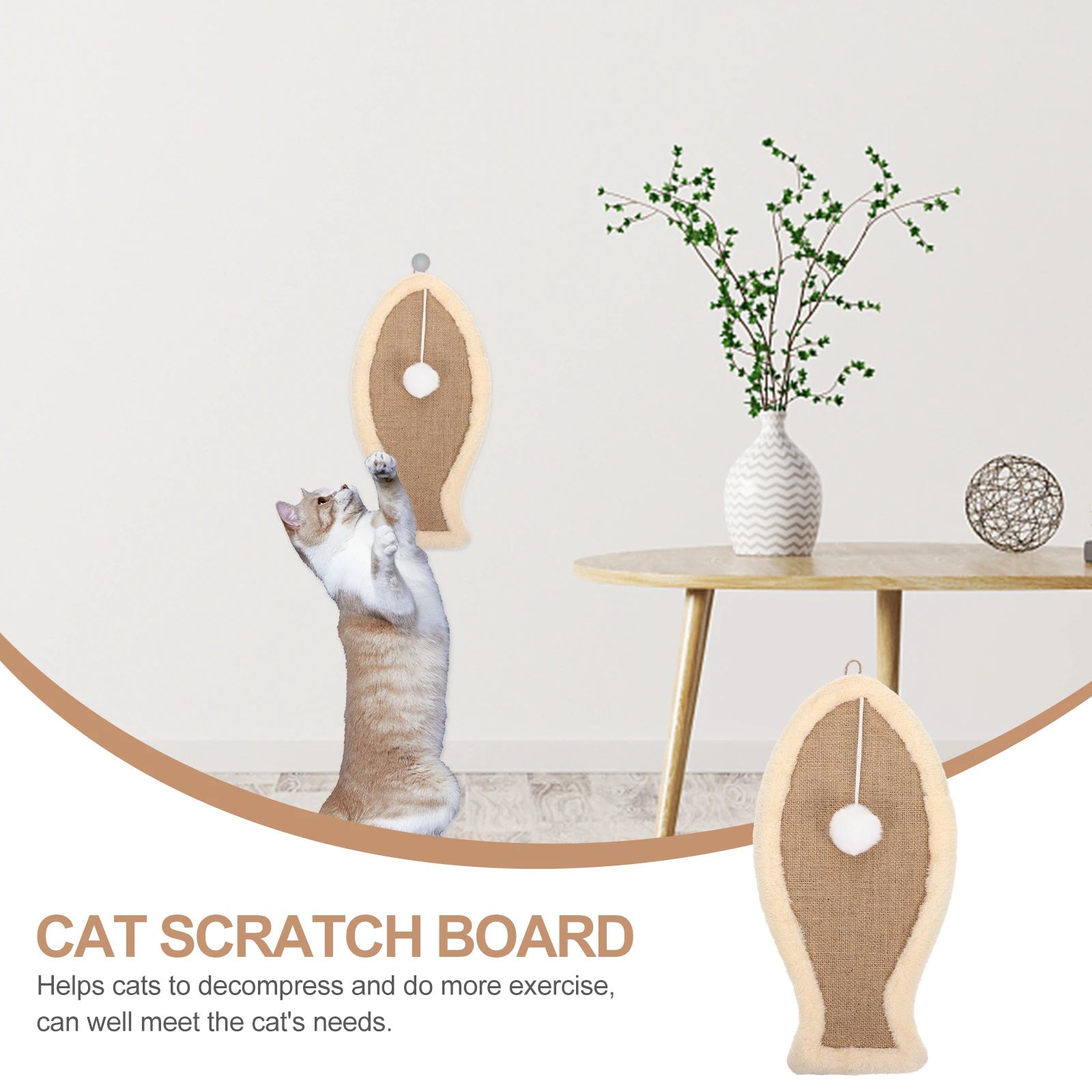 

Cat Scratching Board Household Kitten Scratcher Stable Wear-Resistant Scratch Pad Suitable for Home Pet Shops Cat Supply