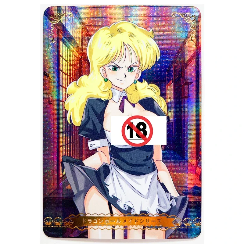 9pcs/set Dragon Ball ACG Ranchi Chichi Android 18 Nude Maid Outfit Heroes Battle Card Ultra Instinct Game Collection Cards