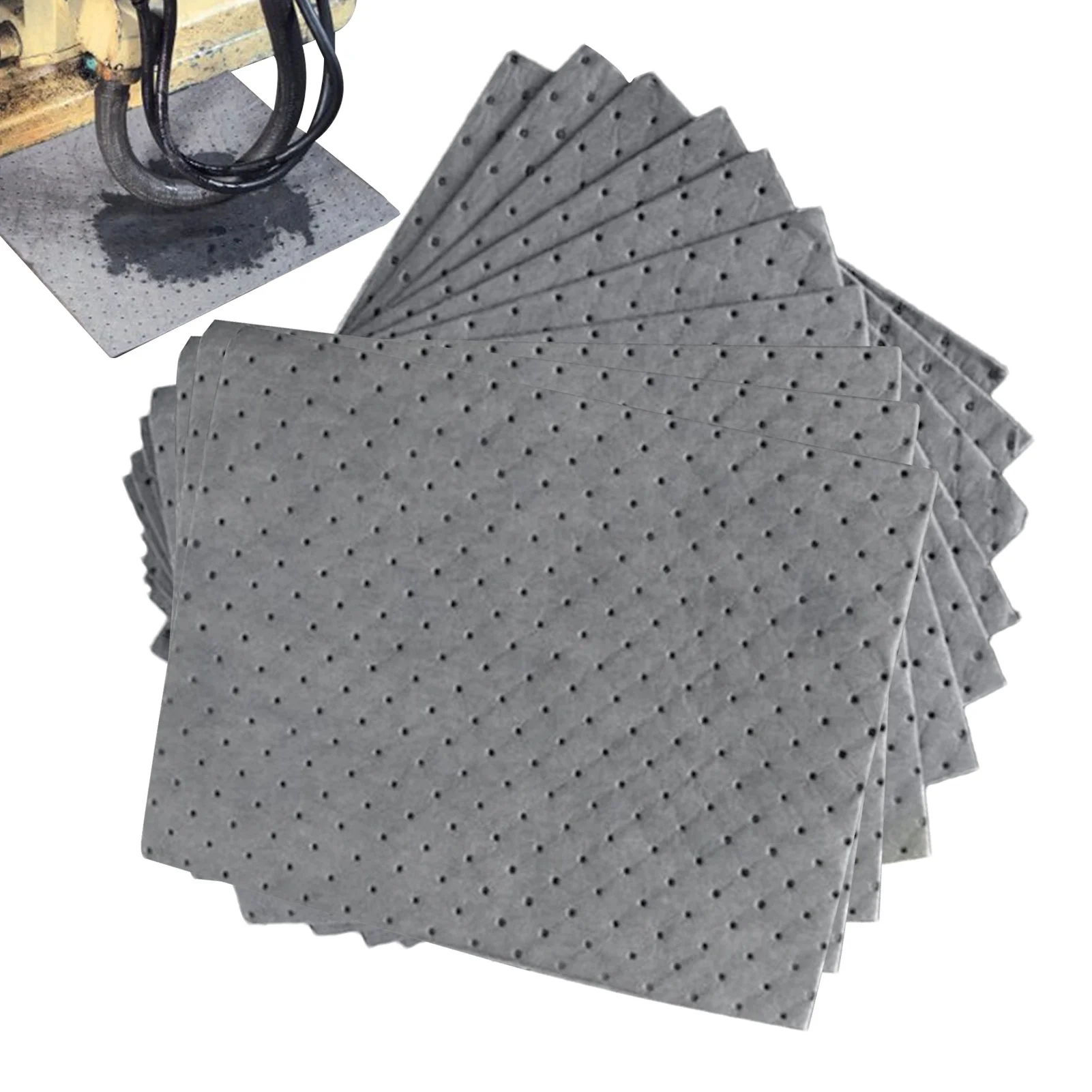 Oil Pads Absorbing Automotive 10X Spill Absorbent Mats Garage Accessories Oil Spill Mat Liquid Pads For Oil-Based & Water-Based