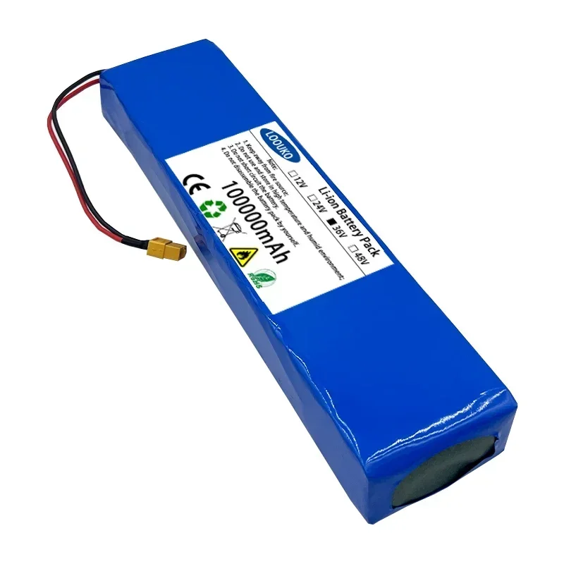 original 36V 100Ah 18650 Rechargeable Lithium Battery Pack 10S3P 1000W Power Modified Bicycle Scooter Electric Vehicle with BMS