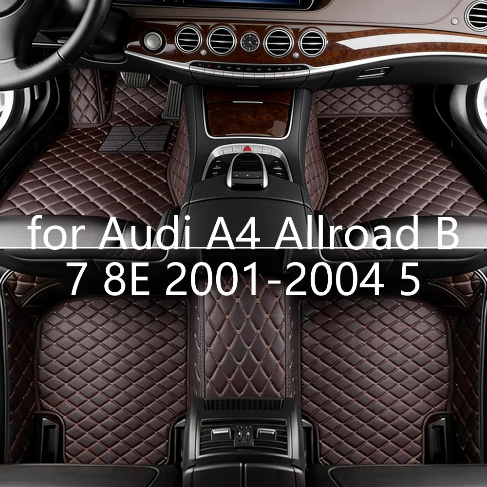 3D-Vollumfassende, maßgefertigte Autofußmatten für Audi A4 Allroad B7 8E 2001-2004, 5-Sitzer, TPE, verschleißfest, wasserdicht, EV-Auto-Innenraum-Fußmatten 2G461