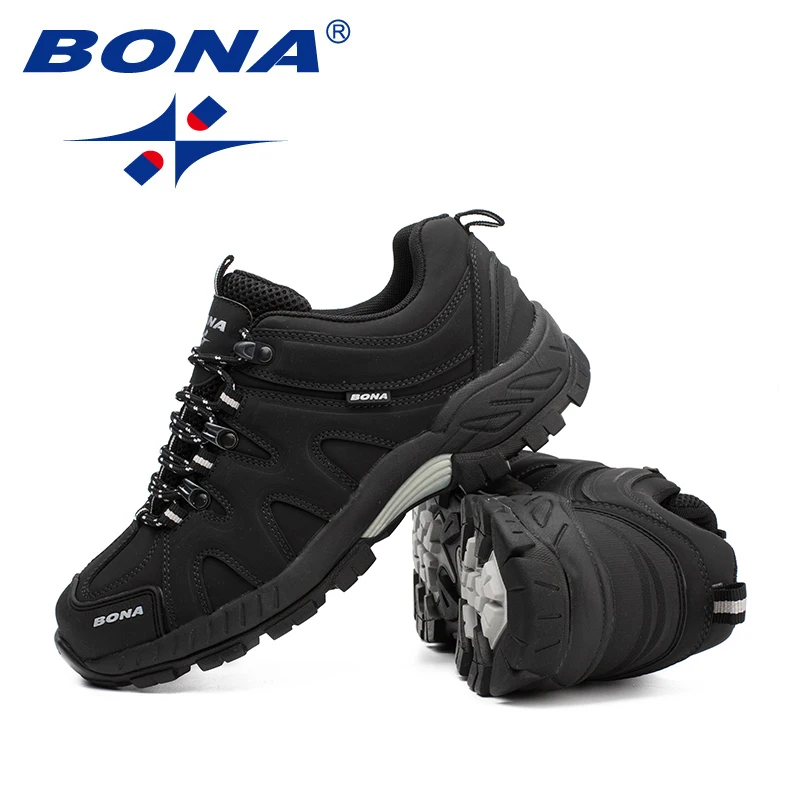 BONA sepatu Hiking pria gaya klasik, sepatu olahraga, sneaker Jogging, Trekking luar ruangan, sepatu Lace Up, gaya klasik