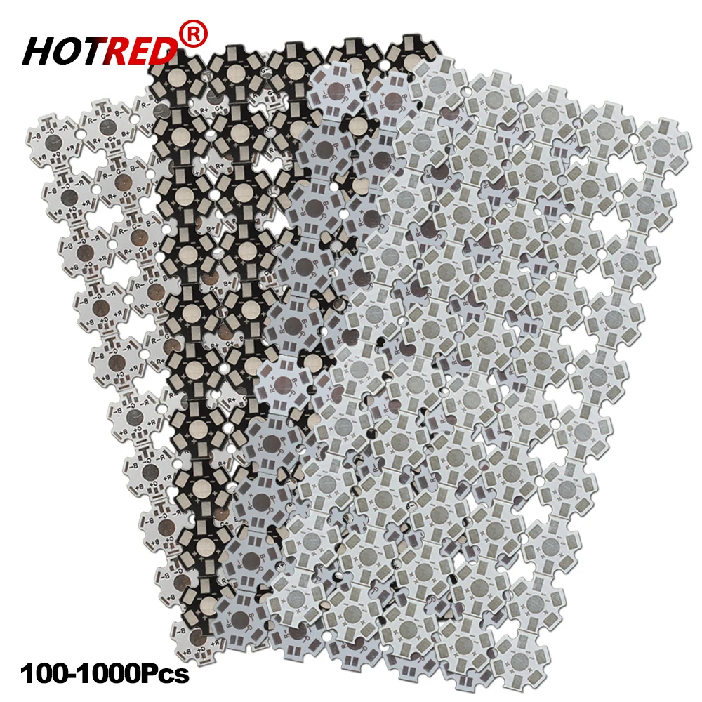 100-1000pcs LED PCB Board HeatSink Aluminum Base Plate Substrate 20mm Star RGB RGBW DIY Flashlight Heatsink for1 3 5W High Power