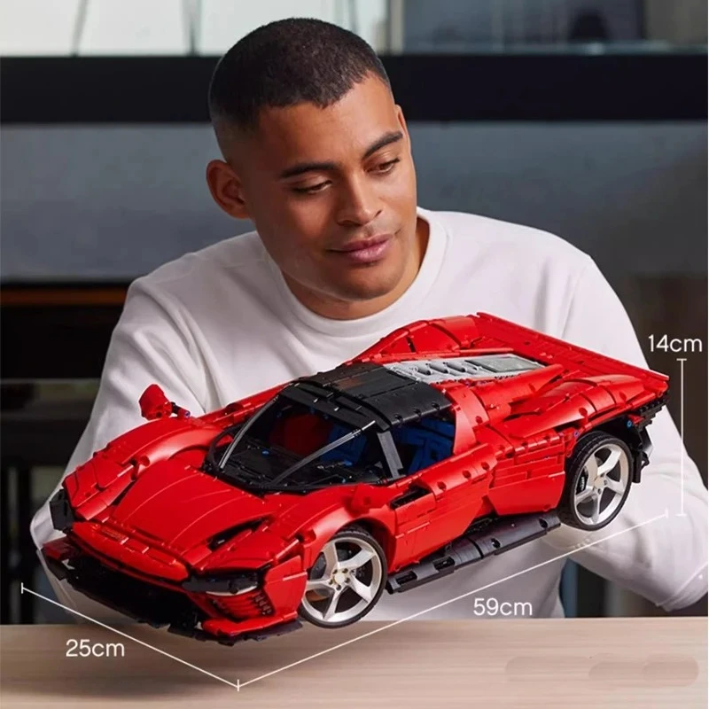 التقنية دايتونا SP3 42143 سيارة رياضية 3778 قطعة لعب للأطفال صديقها هدايا عيد ميلاد الديكور نموذج سيارة خارقة اللبنات
