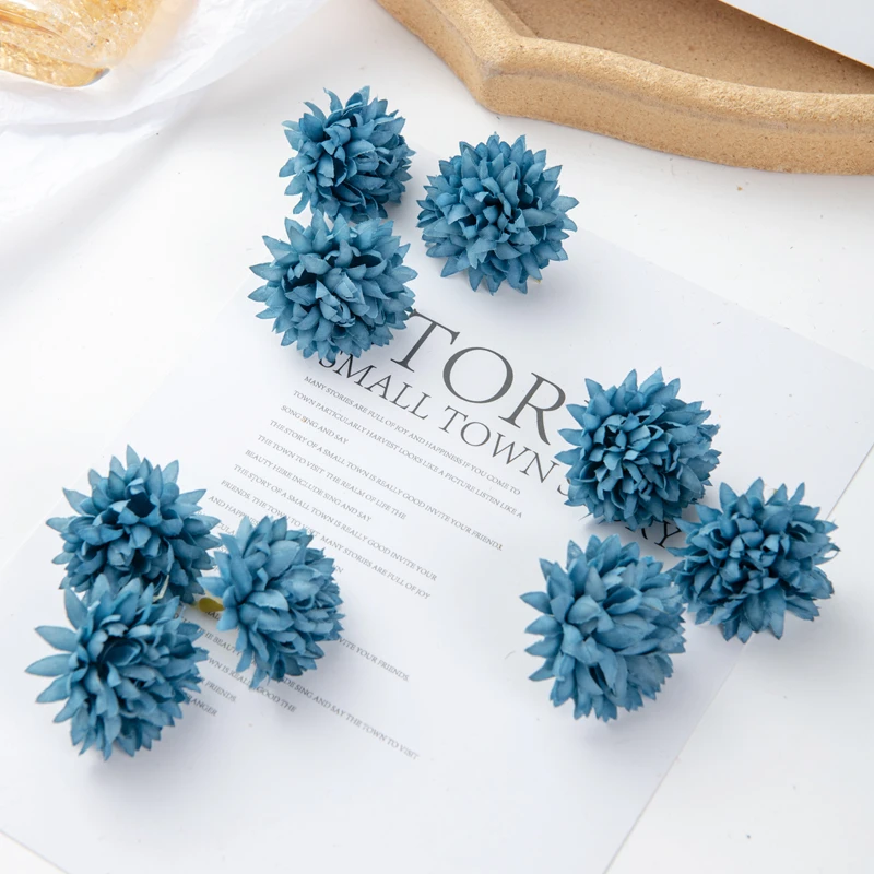 50PC Künstliche Blumen Sammelalbum Diy Geschenk Pralinenschachtel Hochzeit Garten Rosenbogen Weihnachtsdekorationen für Zuhause Gefälschte Seide Nelke – Detail 2