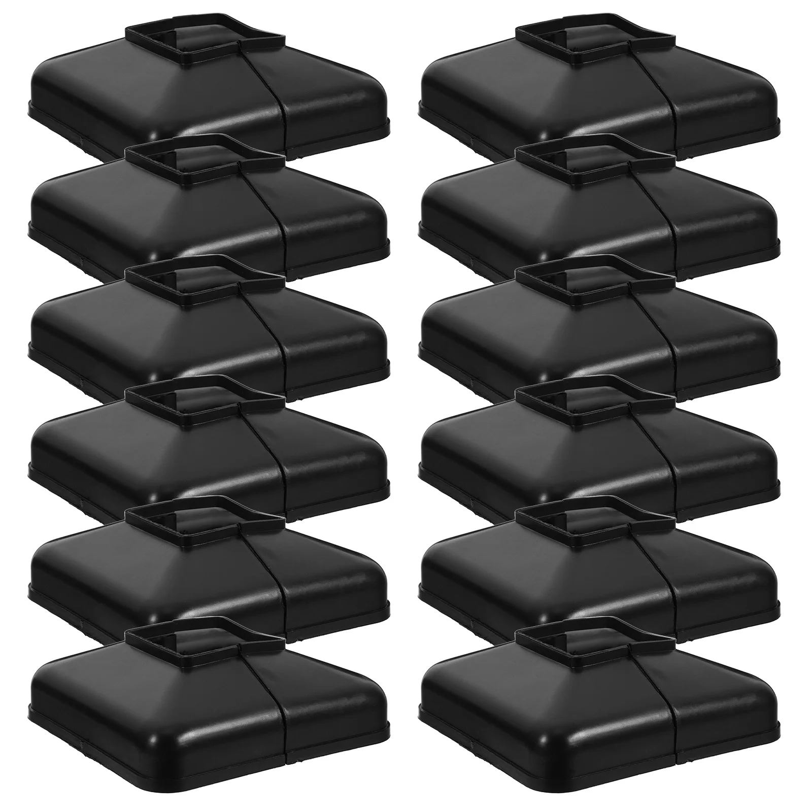 

12Pcs Decorative Post Skirts Plastic Covers for Stair Balcony Deck Post Base Wraps Porch Railing Fence Skirts Porch Column Wraps