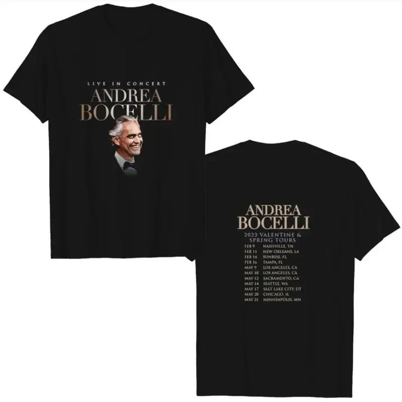 Andrea Bocelli 2023 Tour T Shirt Äì Valentine Spring Dates Heavyweight Concert