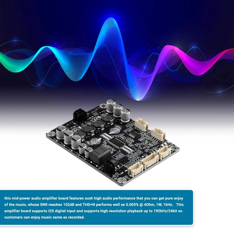 2 X 30W 4Ω Digital Input Class D Audio Amplifier Board Stereo Amp Module & DAC- TAS5756 For Home Speaker DIY