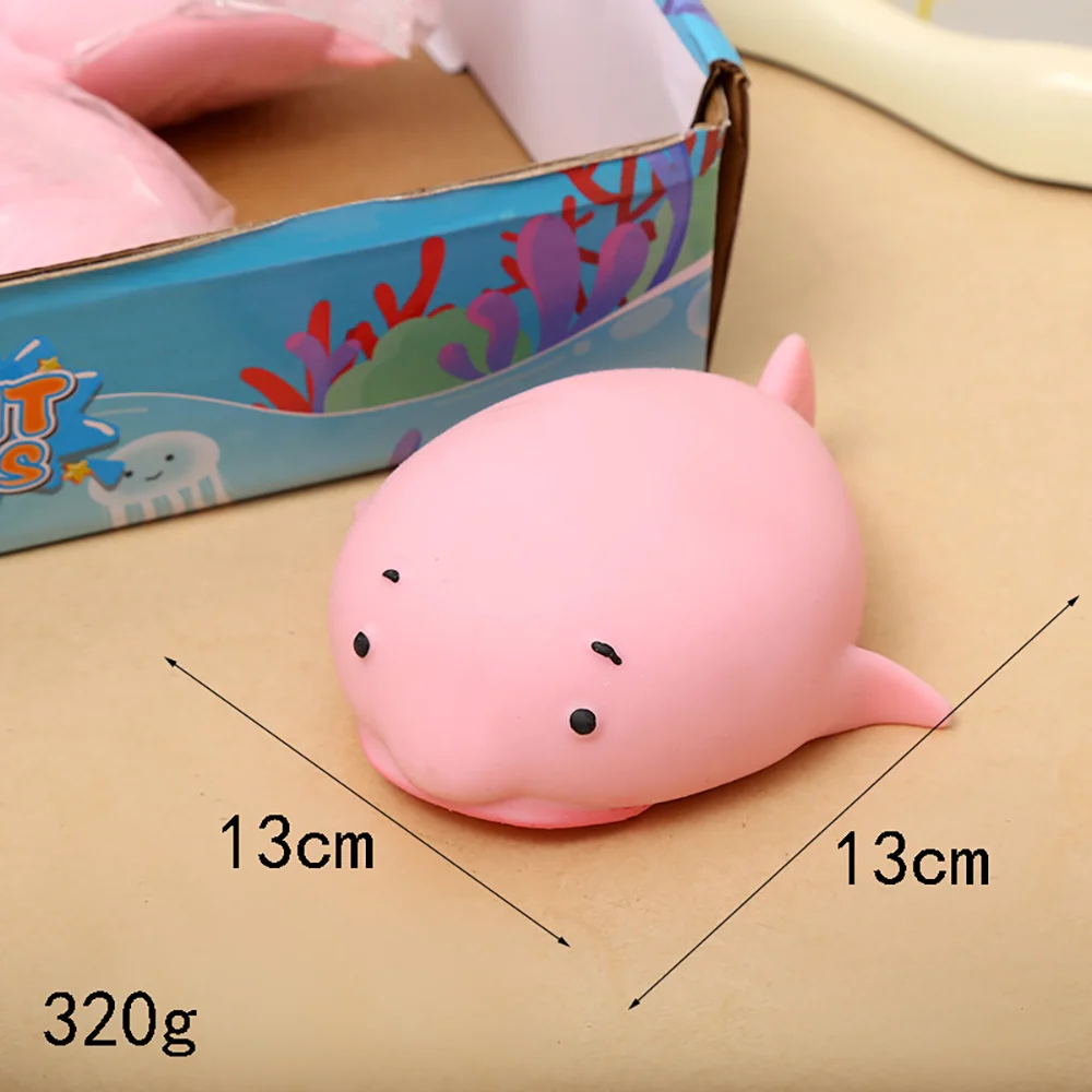1pc Cute Big Ugly Fish Soft Pinch Relieve Daily Stress Tension Decompression Slow Rebound Fidget Children Party Decoration Toy.