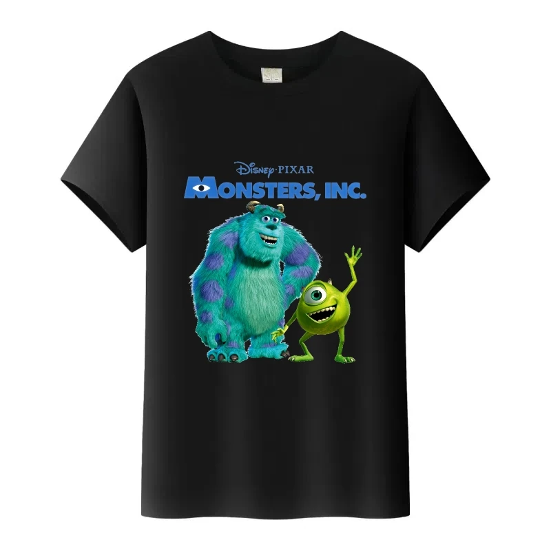 

Kawaii Boys Tops Disney Cartoon Monsters, Inc. Print Woman Tshirt Goth Children t-shirt Ladies Tees Family Y2K Men Blouses Gift