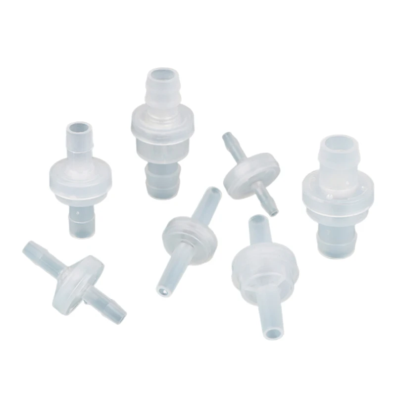 1Pc Diameter 3mm 4mm 5mm 6mm 8mm 10mm 12mm Plastic Check Valve One-Way Pagoda Inline Non-Return Gas Liquid Water Fluid Stopper