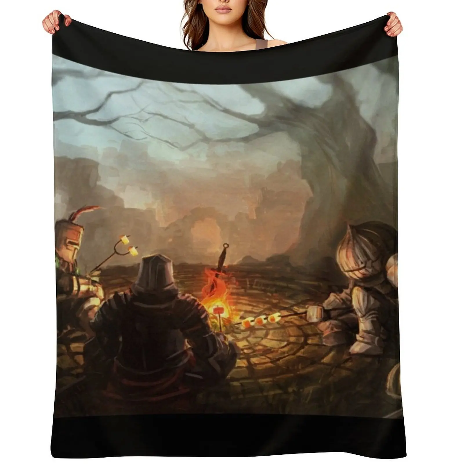 

Bloodborne Around The Campfire Throw Blanket christmas decoration Picnic for babies Moving Blankets