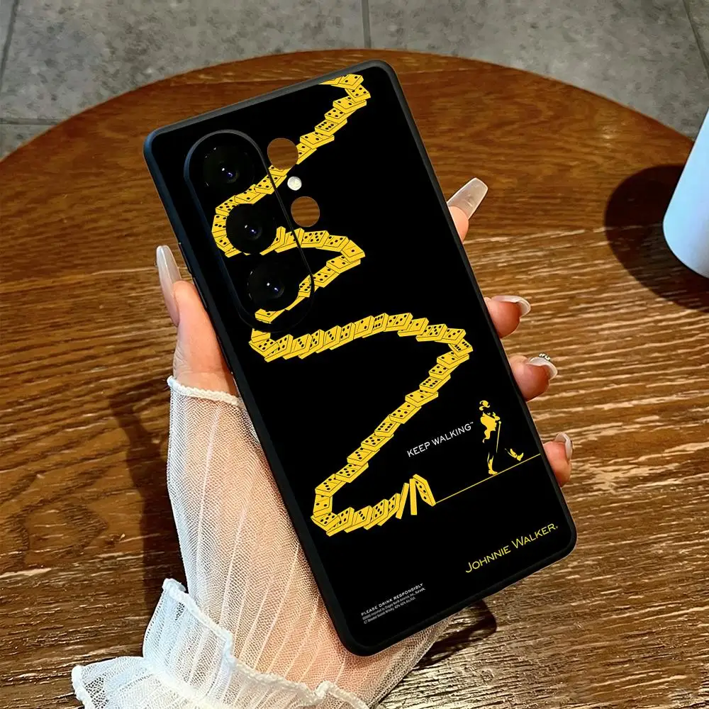 johnnie walker Phone Case For Samsung Galaxy S26 S25 S24 S23 S22 S21 Plus Ultra Fold A Soft Black