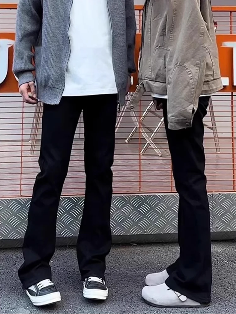 

Bla Le Blade Jeans Men's Autumn Winter American High Waist Straight Narrow Version Slimming Micro Flared Pants