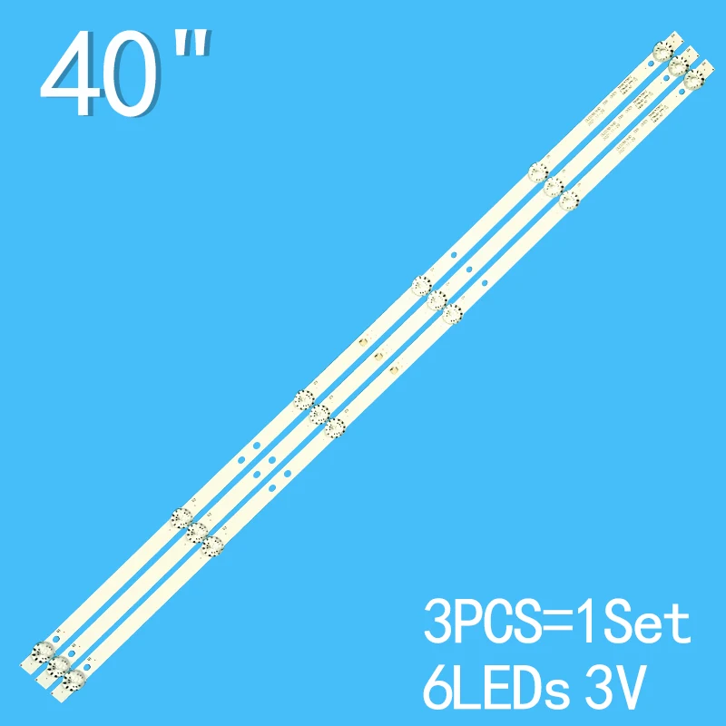 

704mm LED Backlight strip 6 lamp for SANSUI UD40D DLED38.5HD 3X6 0001 KTVC-3903LEDT2D-SB LC390TA2A 3PCS