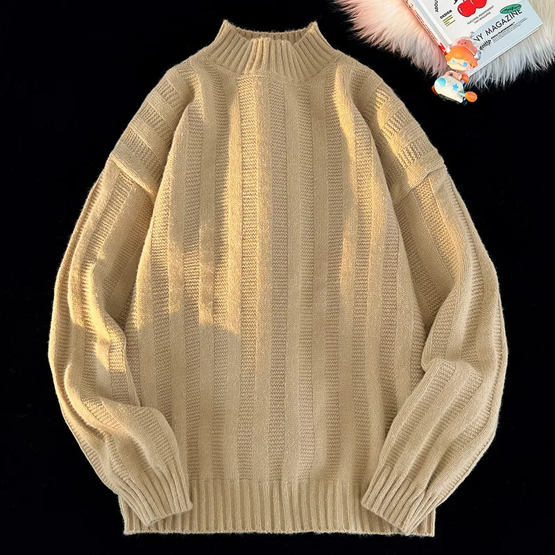 

Винтажная вязаная унисекс повседневная рубашка с круглым вырезом, свитер, осень-зима, мужская и женская базовая модная толстовка с длинным рукавом, тонкий пуловер