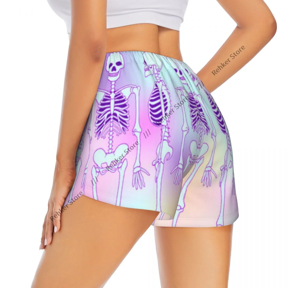 

Женские шорты для йоги, шорты для тренировок со скелетами для танцев, быстросохнущие шорты для фитнеса, женские шорты для йоги в тренажерном зале, спортивная одежда