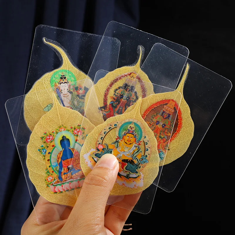 Cultura china budista tibetana hoja de Bodhi Natural Zakiram farmacéutico Tara verde Thangka dios amarillo de la riqueza pintura