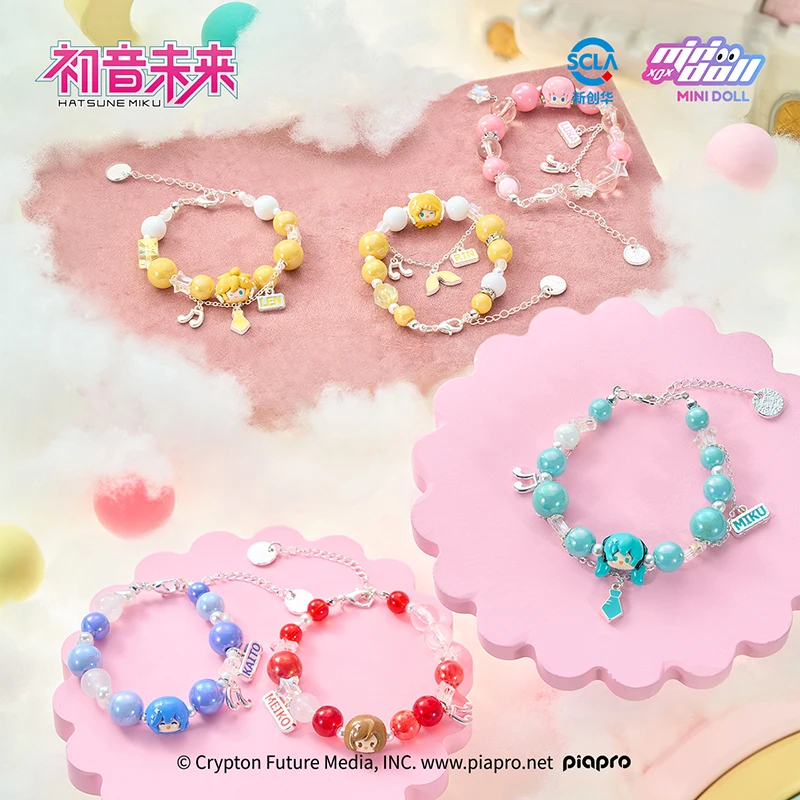 

Hatsune Miku WOW Doll Land Series 2 Official Licensed Bracelet Bead Set Anime Character Wristband Accessory Kawaii Fashion Gift